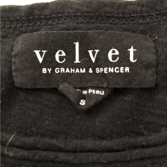 Velvet by Graham & Spencer Pocket T Shirt in Black Size S - Picture 5 of 8